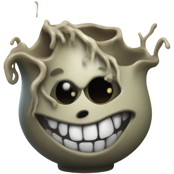 Creepy head coming out of toilet  emoji