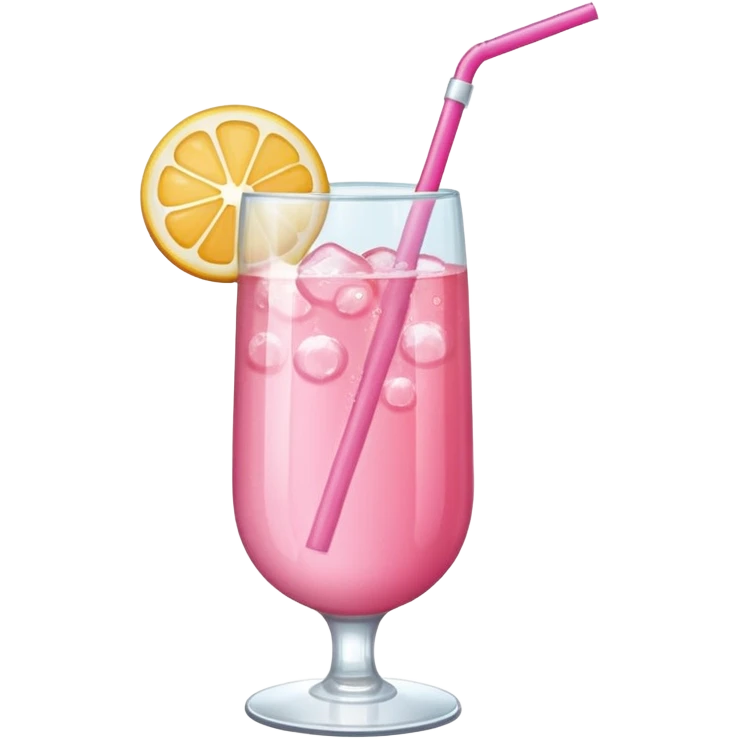 pink beverage with a straw emoji