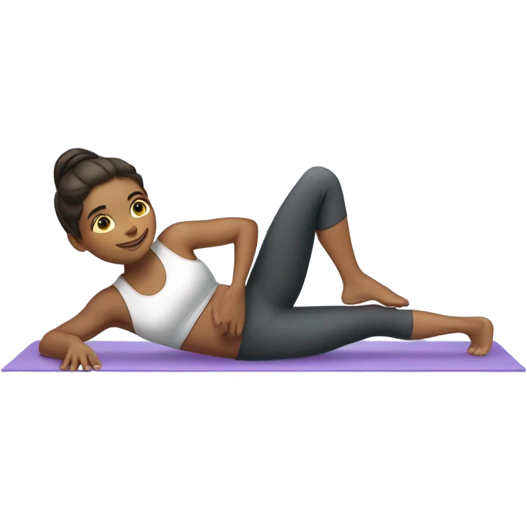 Girl doing pilates emoji