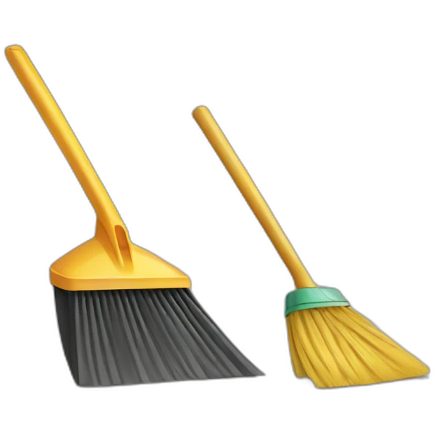 hand broom and dustpan emoji