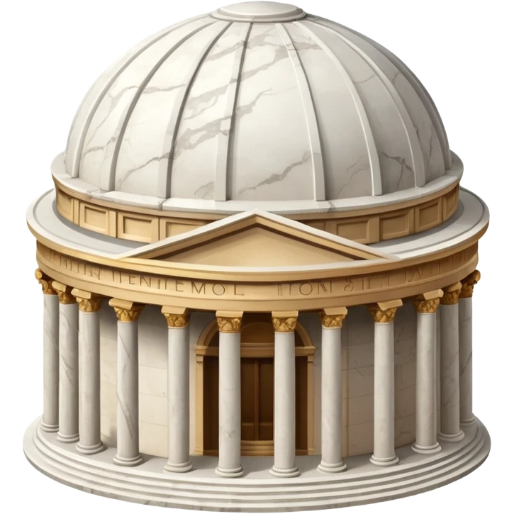 An emoji of the ancient Roman Pantheon temple. It is a round building with a large dome and an open oculus at the top.

 emoji