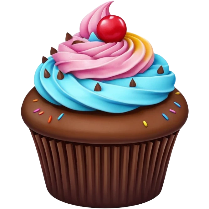 cupcake with cake emoji