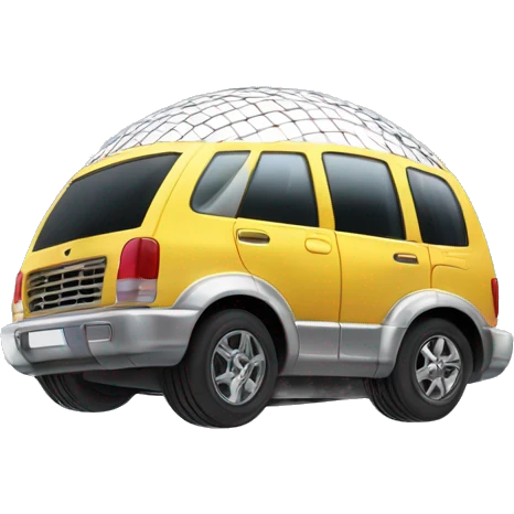 techno discoball in a cool car emoji