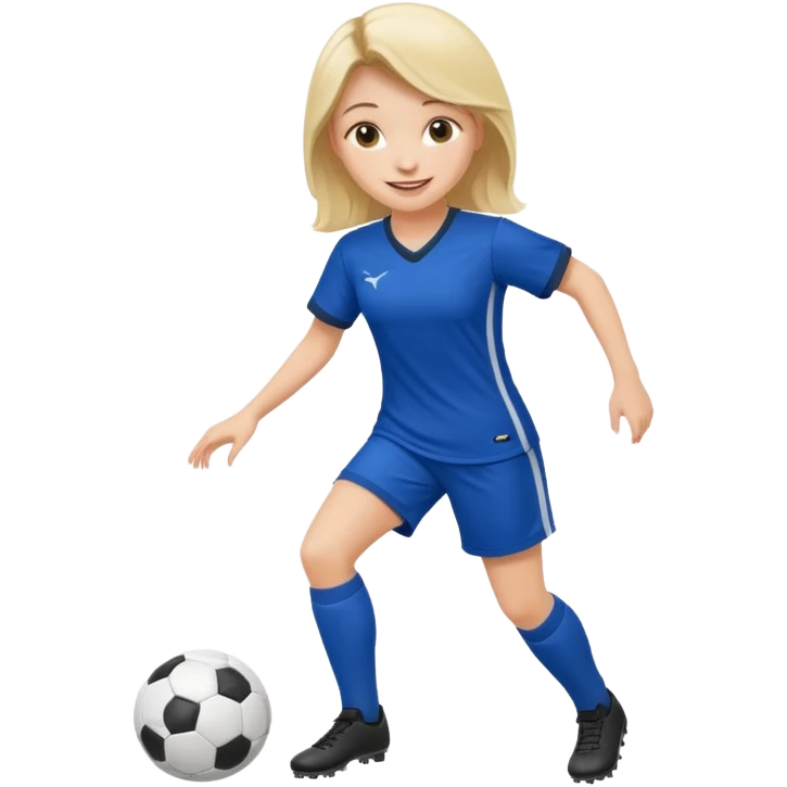 beautiful girl playing soccer emoji