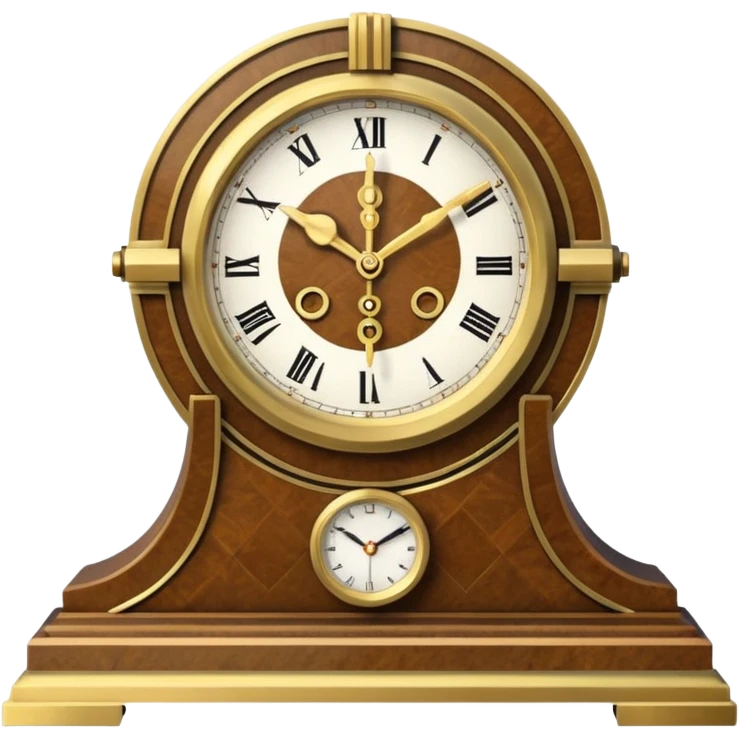 art deco mantel clock emoji