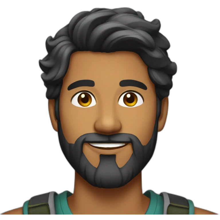 sri lankan 25 year old handsome and stylish guy with a beard and without smile emoji