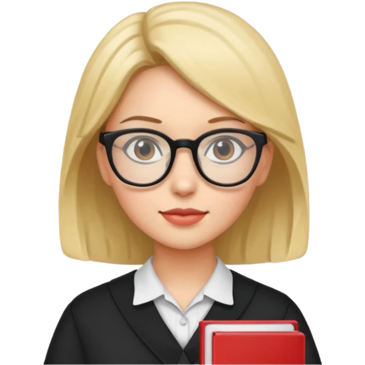 Female student with glass emoji