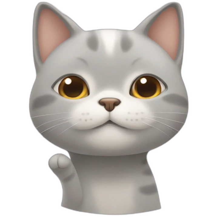 un chat qui se leche la patte emoji