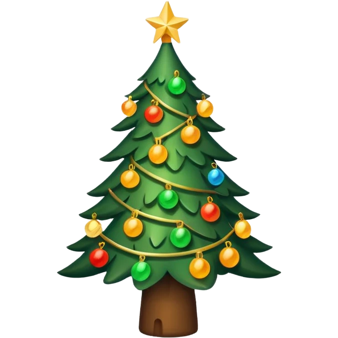 Albero di Natale con luci calde emoji