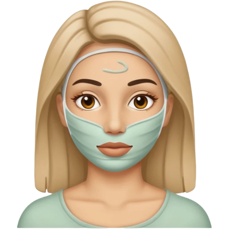women beauty facial clay mask emoji