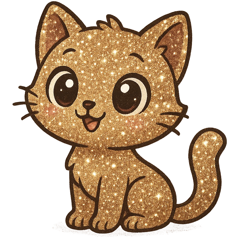 sparkly cartoon cat emoji