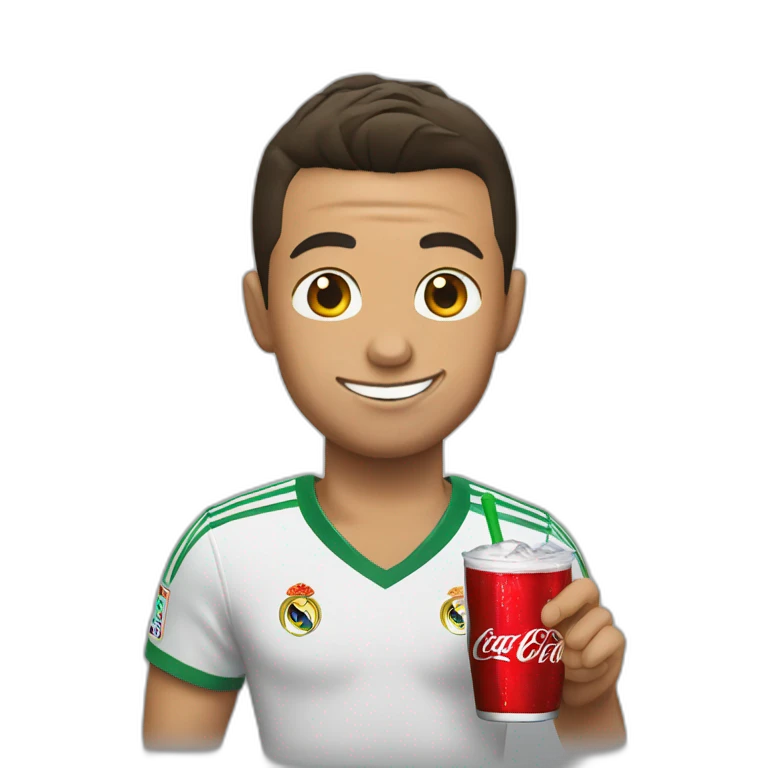 Ronaldo drink coca emoji
