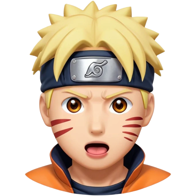 Naruto with tongue out emoji