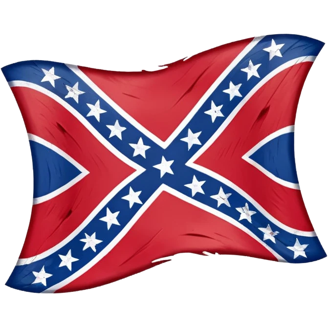  confederate flag emoji that has 13 stars in a x pattern emoji