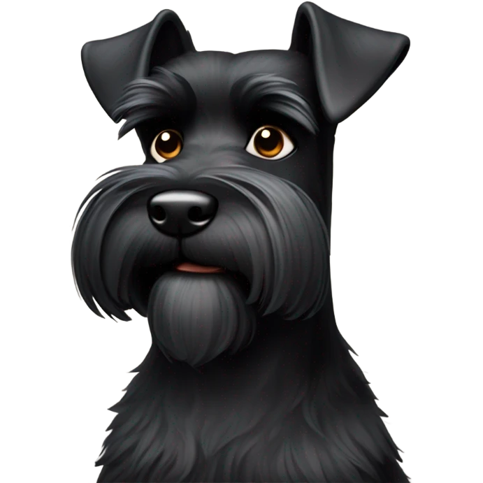 black miniature schnauzer  emoji
