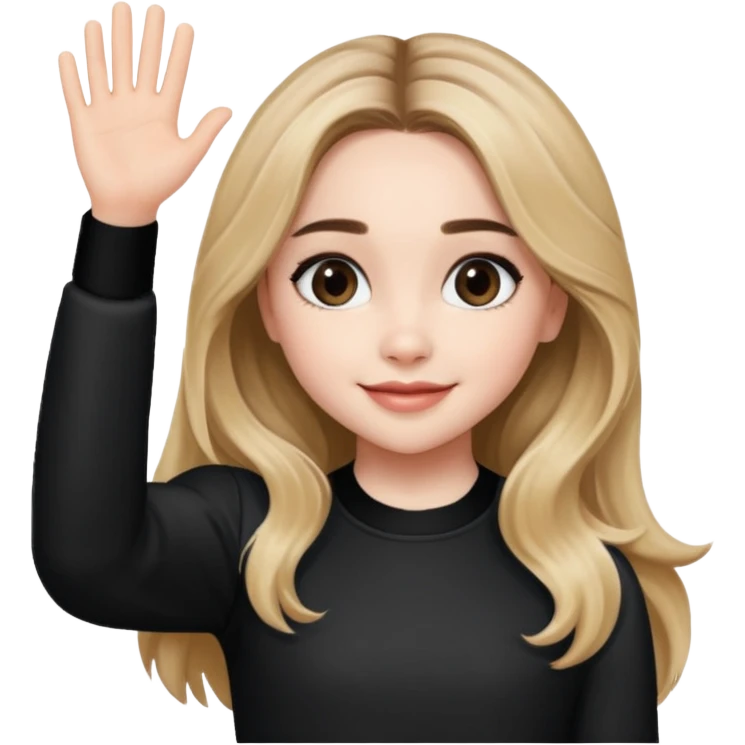 sabrina carpenter waving to fans emoji