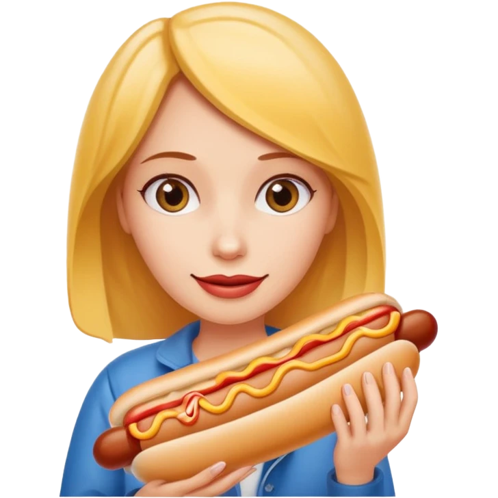 Big round boobs with hotdog  emoji