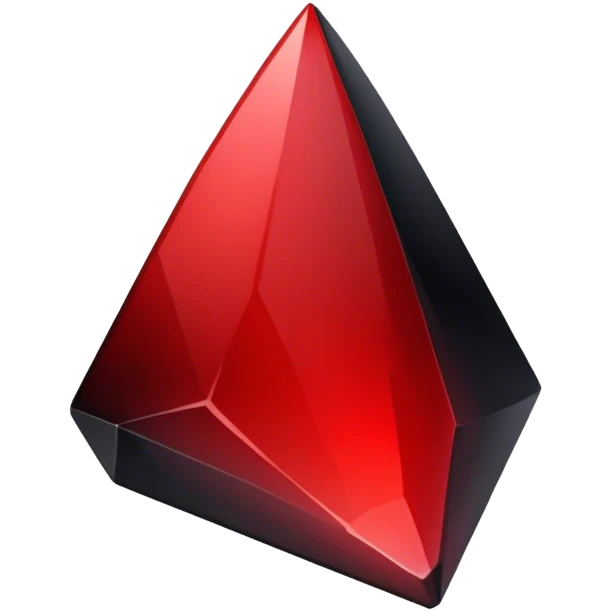 Black-red-crimson-gradient obsidian shard emoji