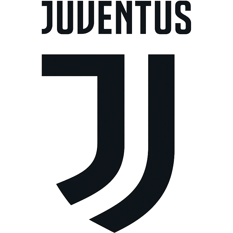 Juventus football club logo in classic black and white emoji