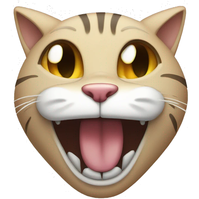 Creepy crying laughing cat emoji