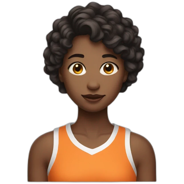 a basketball short hair girl emoji