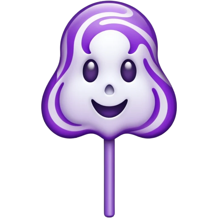ghost lolipop purple and white emoji