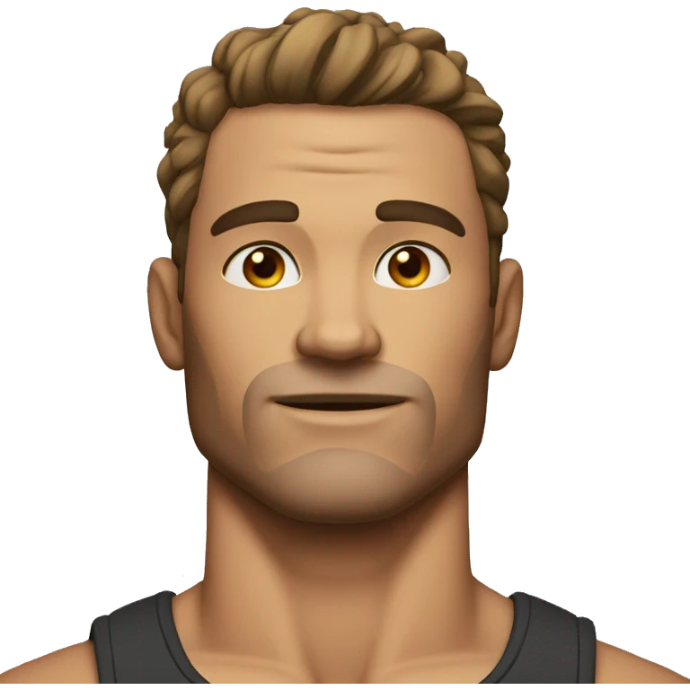 Muscular guy with insane jawline  emoji
