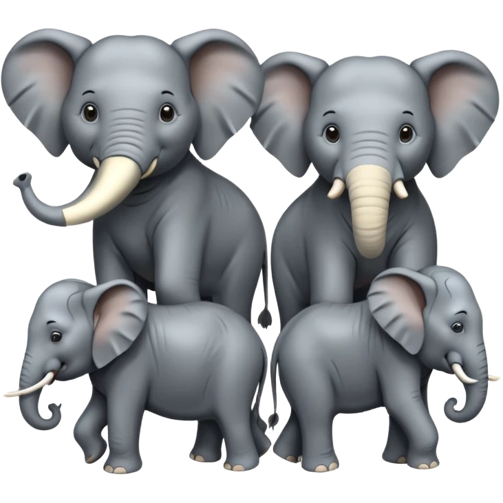 elephant  family  emoji