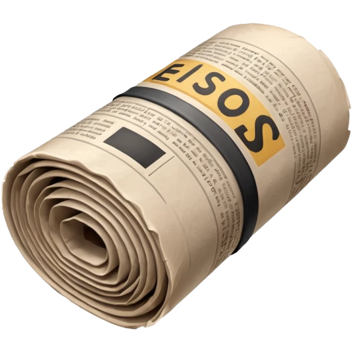 rolled up newspaper emoji