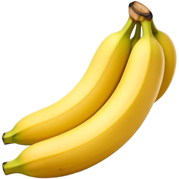 Cinematic bright yellow bananas, smooth peel with gentle curves, slightly ripened, stacked in a charming bunch, warm glowing background, soft and inviting. emoji
