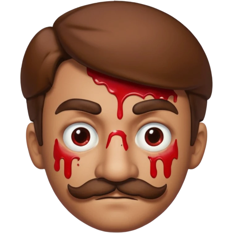 mario a lot of blood on his left eye emoji