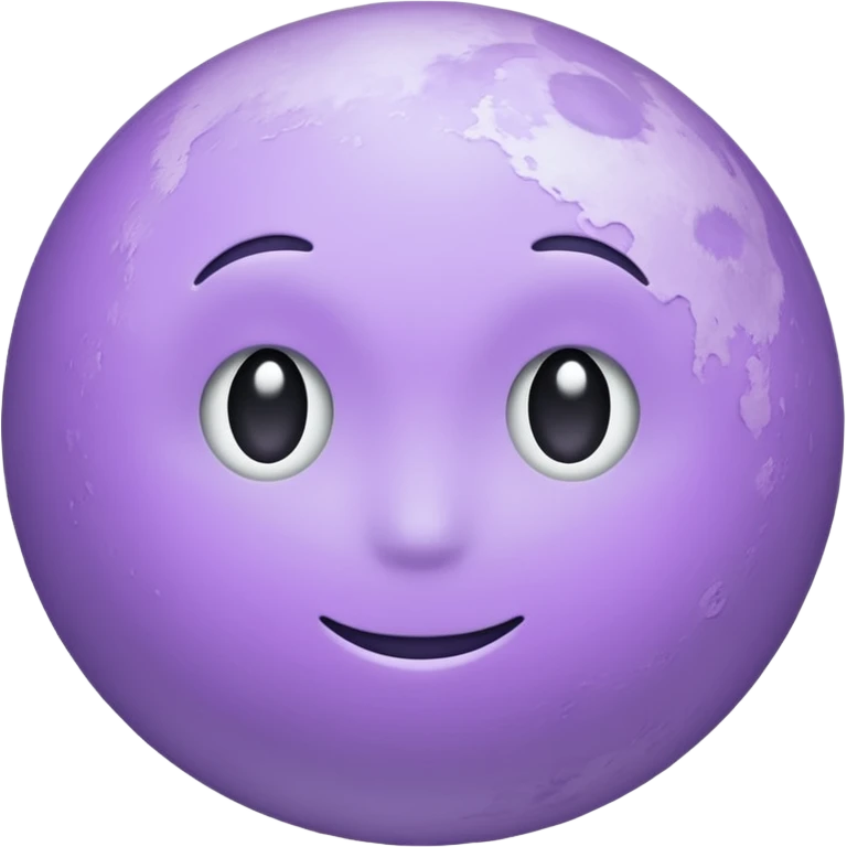 realistic Light purple moon emoji