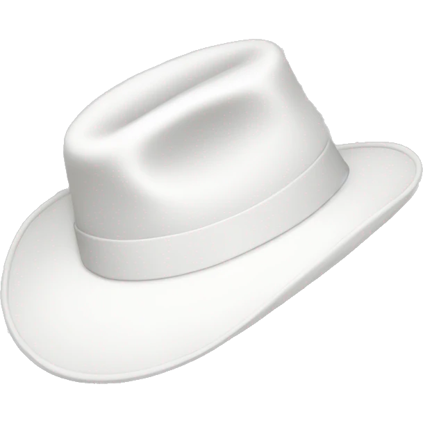 White hat with white no face emoji