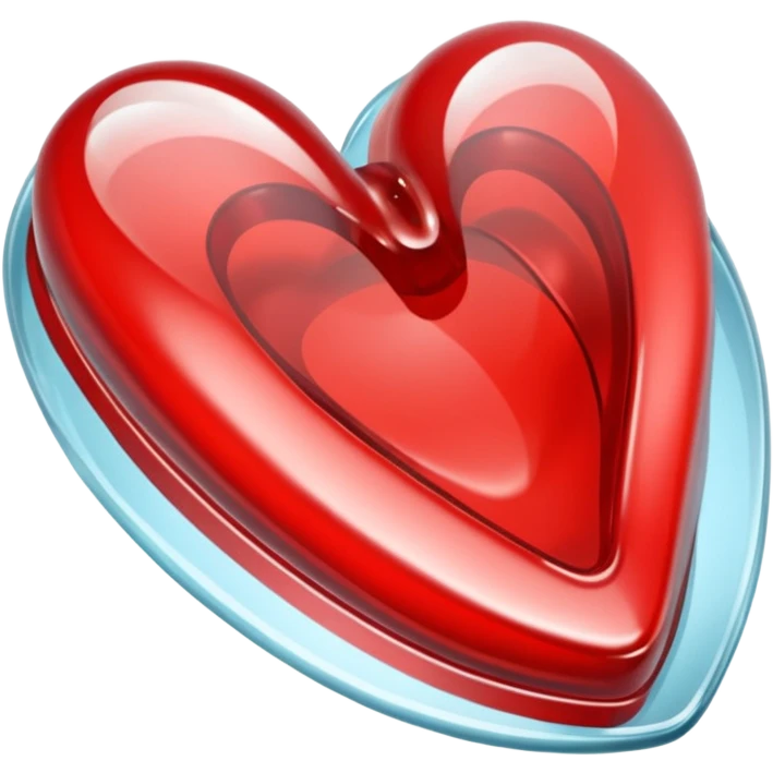 heart made of glass, with a slipper motif emoji