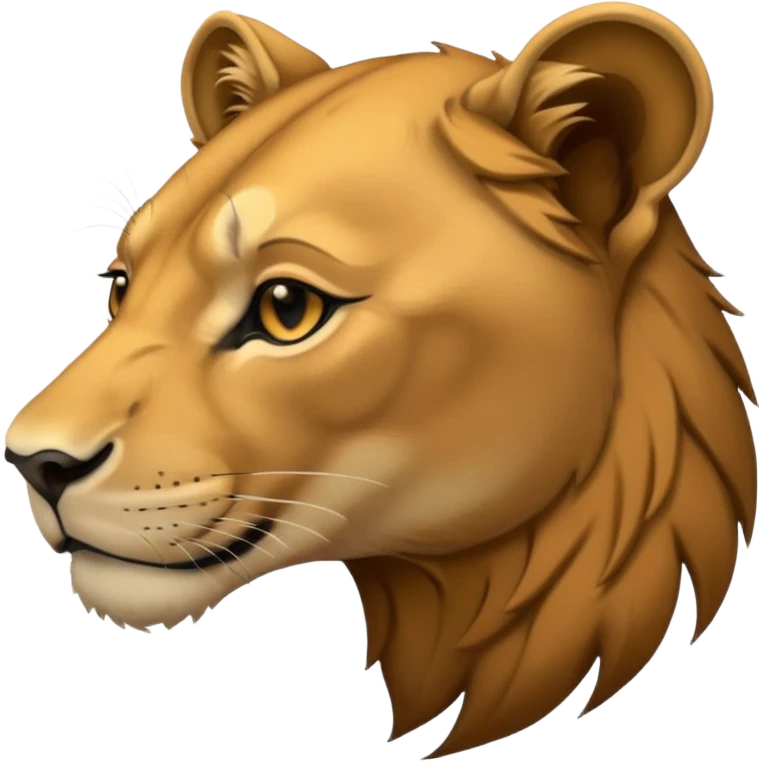 a lioness's silhouette emoji