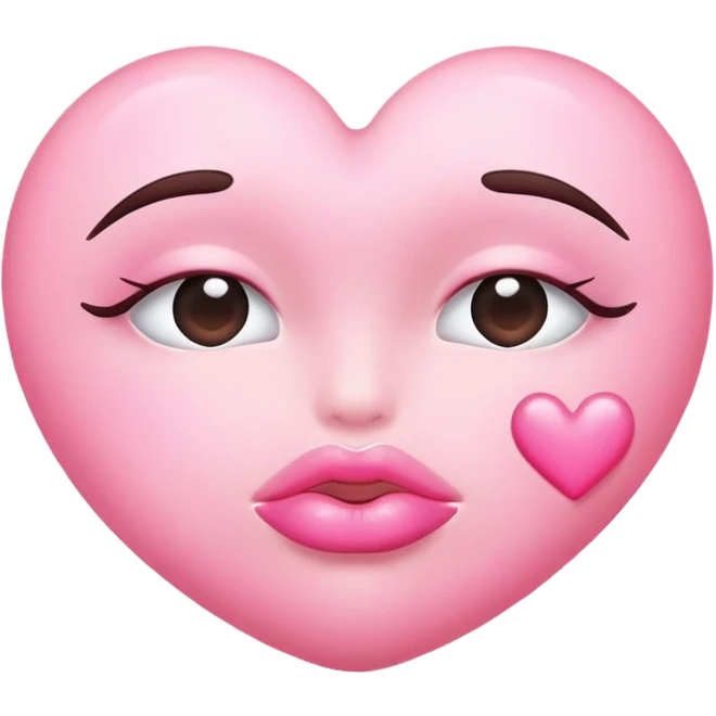 Pink kisses emoji