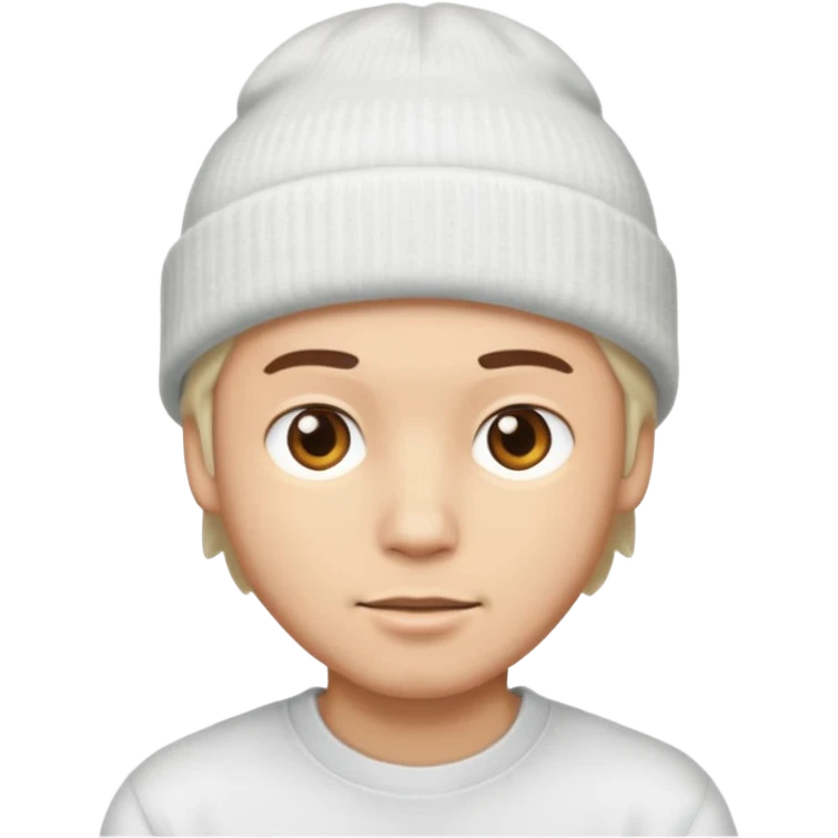 A guy head with white beanie emoji