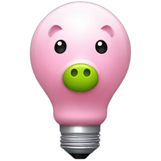 Idea bulb combine wtih piggy bank emoji