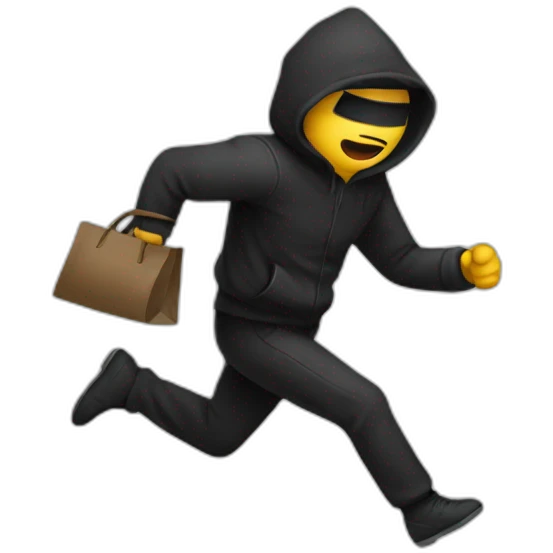a thief running  emoji