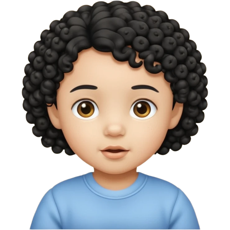curly black hair baby emoji