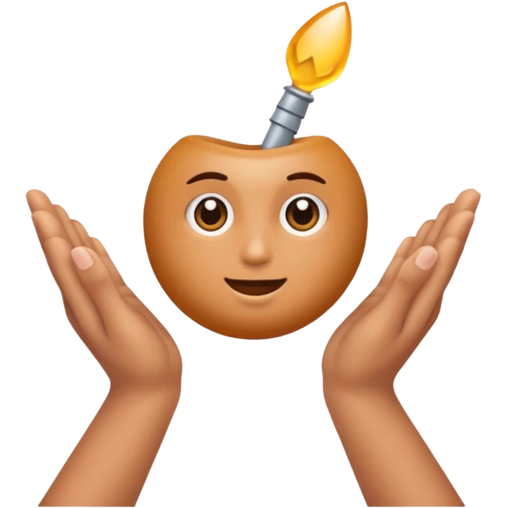Two hands holding  emoji