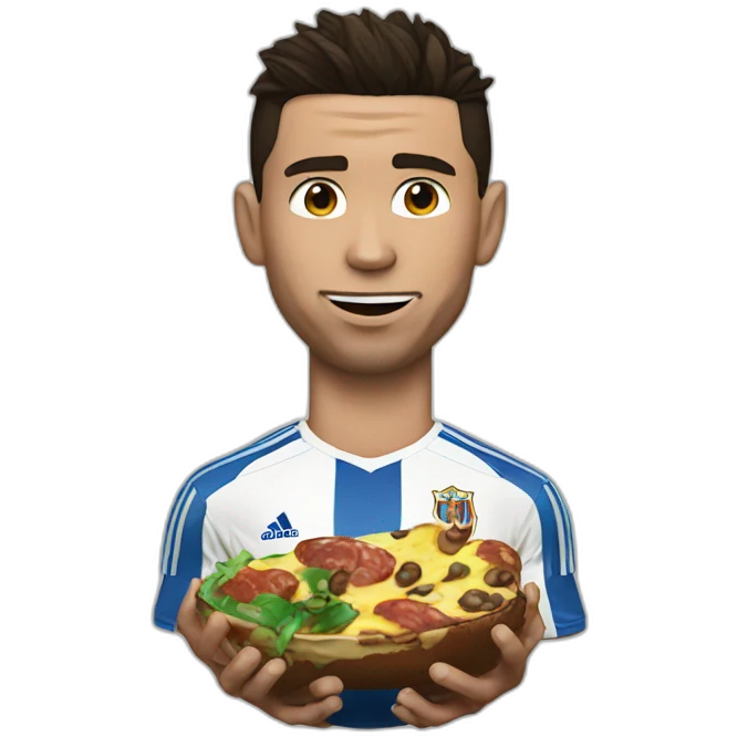 Ronaldo eat messi emoji