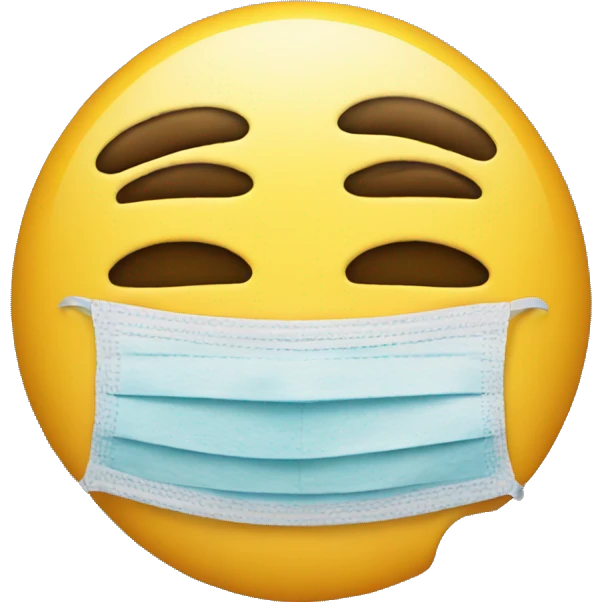 grossed out emoji with a mask emoji