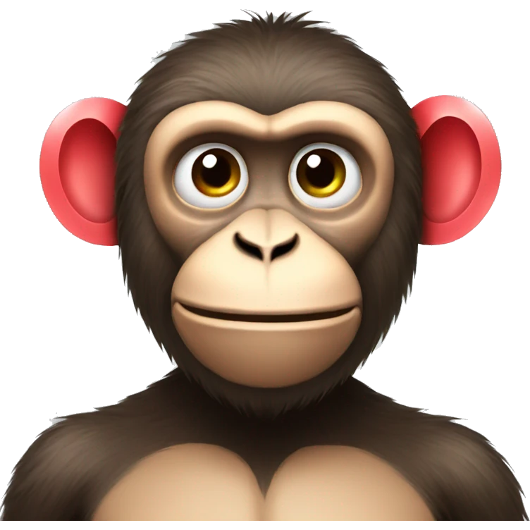 monkey with watermelon emoji