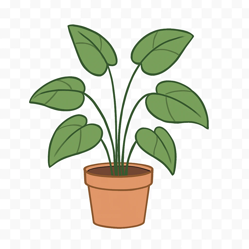a leafy plant in a pot emoji