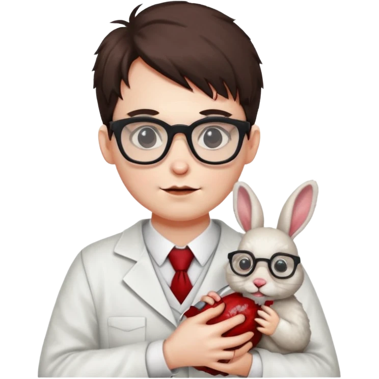 Nerd kills rabbit emoji