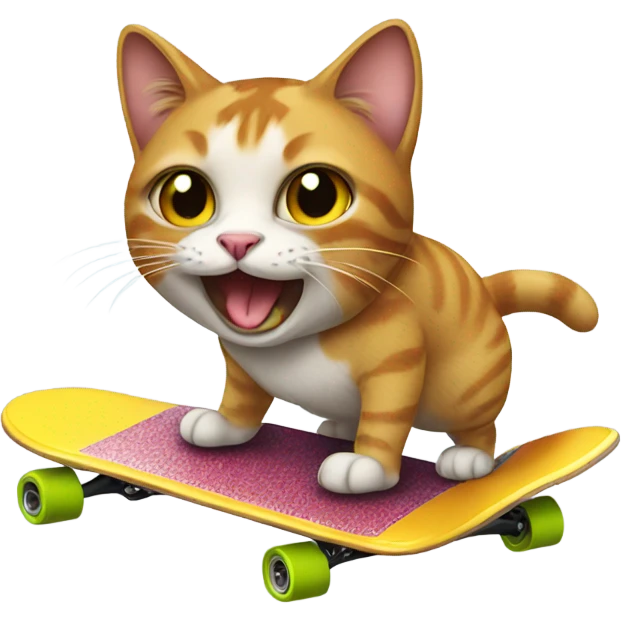 Cat on skateboard  emoji