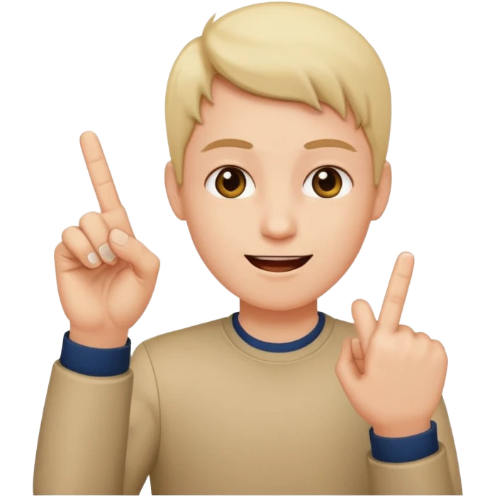 Happy and flipping off middle finger emoji