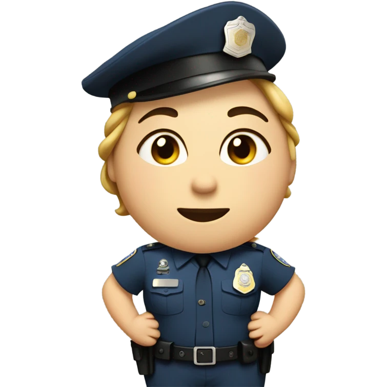 Big belly pregnant police officer emoji