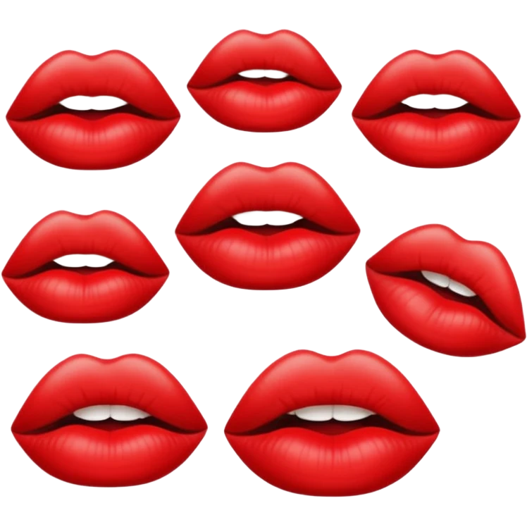 Set of lips with the words ‘crazy beautiful’ around them emoji